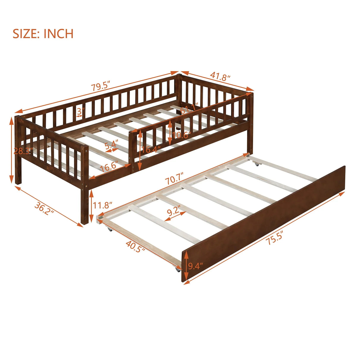 Multi Functional Wooden Daybed Bed - Furniture Home Direct