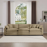 Mid-Century Modern 3 Seater Sectional Sofa With Arm And Throw Pillows - Furniture Home Direct
