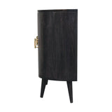 Quad - T Bar Cabinet - Ash Black - Furniture Home Direct