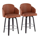 Dahlia - Contemporary Counter Stool Round Footrest (Set of 2) - Furniture Home Direct