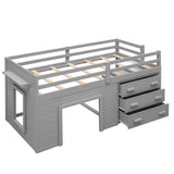 Loft Bed With Cabinet And Shelf - Furniture Home Direct