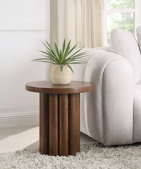 Loanna - Wooden Color End Table - Brown - Furniture Home Direct