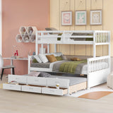 Bunk Bed With Twin Size Trundle And Drawers - Furniture Home Direct