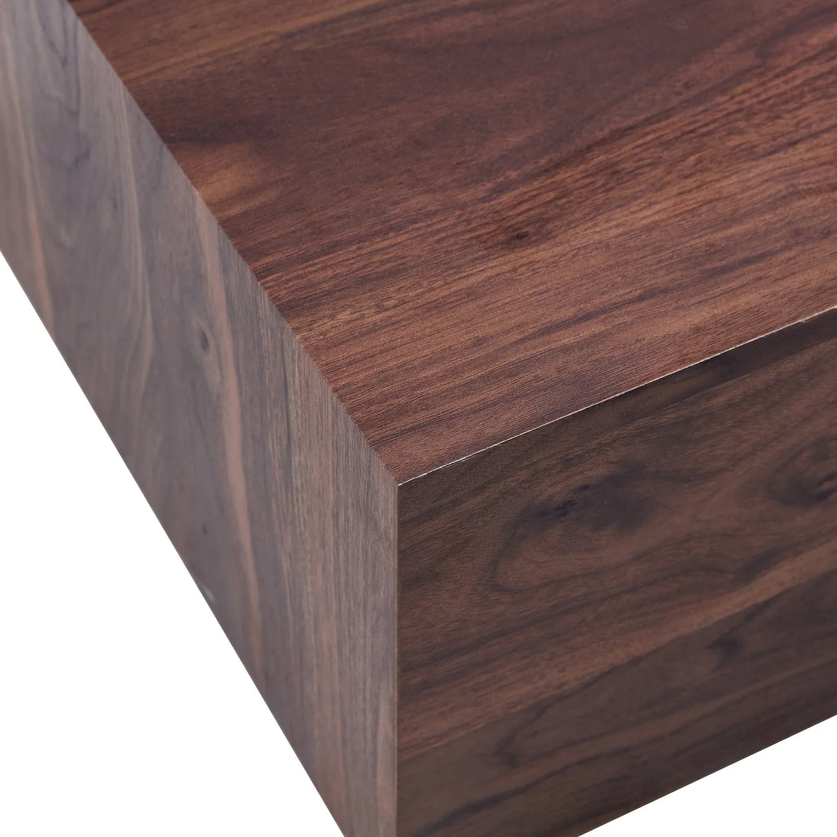 Coffee Table Modern Wood Grain Rectangular Finish Walnut - Furniture Home Direct