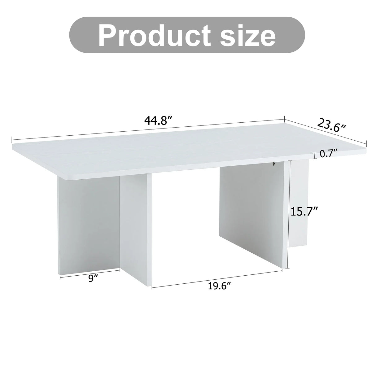 Coffee Table With X Leg Design For Living Room White - Furniture Home Direct