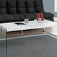Coffee Table Rectangular For Living Room Clear Tempered Glass - Furniture Home Direct