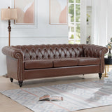 Rolled Arm Chesterfield 3 Seater Sofa - Furniture Home Direct
