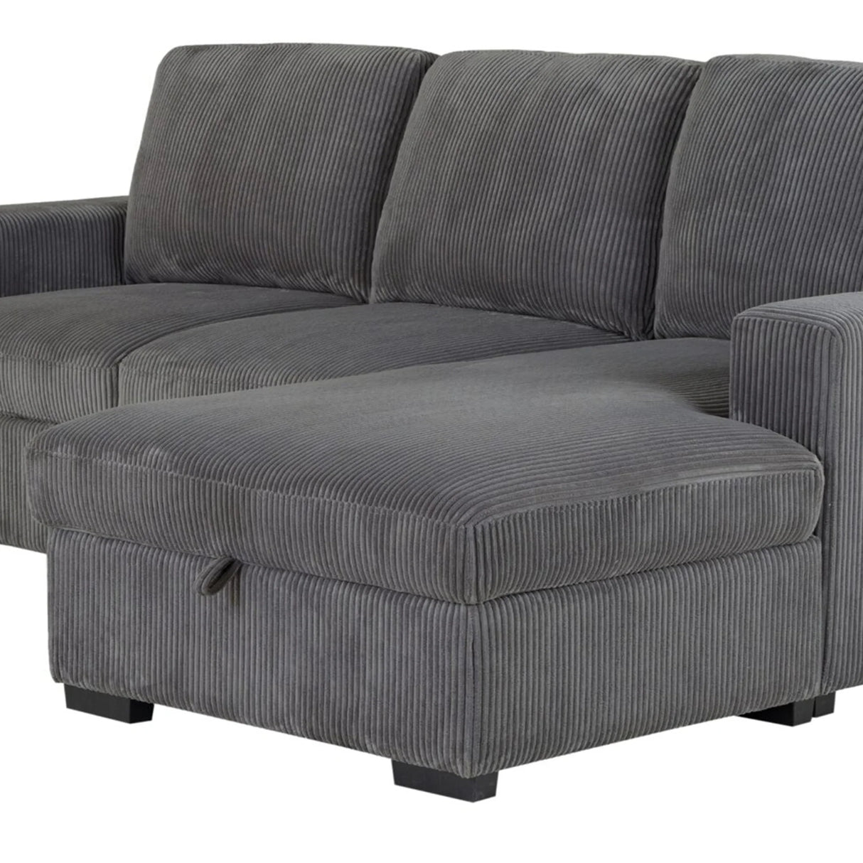 Sectional Sofa Right Chaise LShaped Textured Soft Grey - Furniture Home Direct