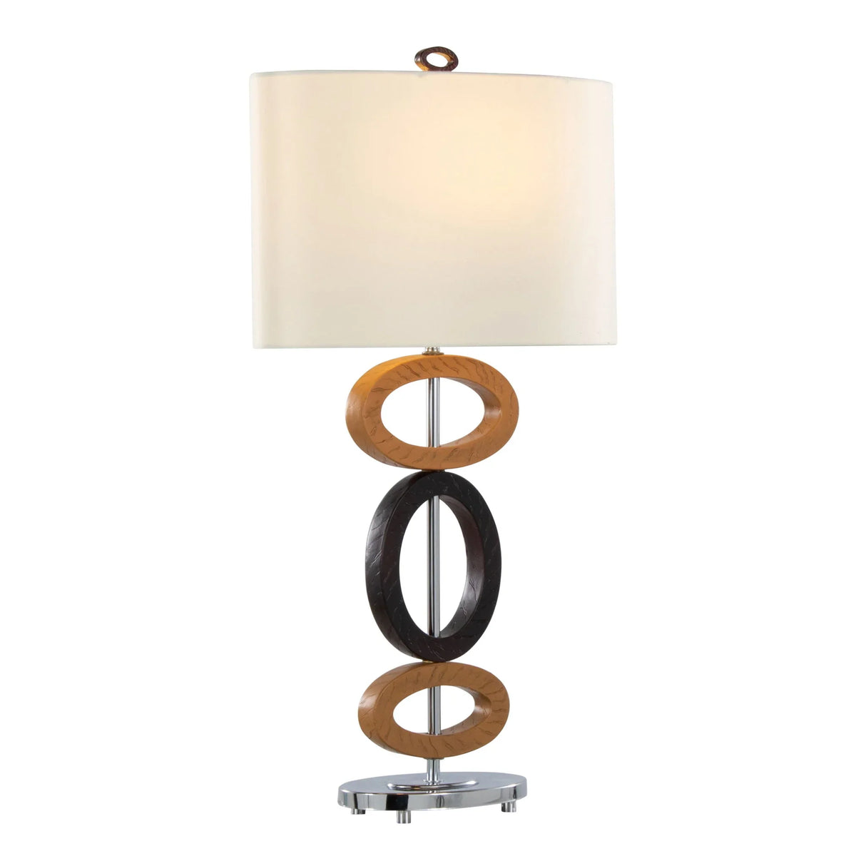 Hoops - Table Lamp (Set of 2) - Cedar / Bronze / White - Furniture Home Direct