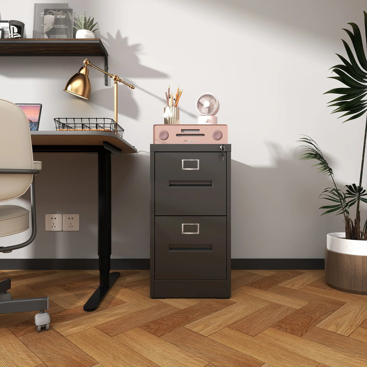 Premium Drawer File Cabinet With Lock, Metal Vertical Design, A4 Legal / Letter Size - Furniture Home Direct