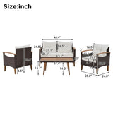4 Piece Garden Furniture, Patio Seating Set - Furniture Home Direct