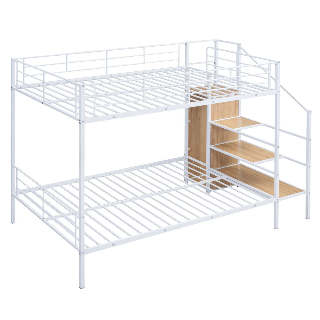 Bunk Bed With Lateral Storage Ladder And Wardrobe - Furniture Home Direct