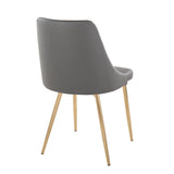 Marche - Contemporary Dining Chair With Metal Legs (Set of 2) - Furniture Home Direct