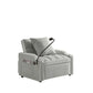 Convertible Velvet 3 In 1 Sofa Bed With Adjustable Sleeper Chair And Multi Pockets - Furniture Home Direct