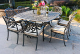 Square 8 Person 64" Long Aluminum Dining Set With Cushions - Furniture Home Direct