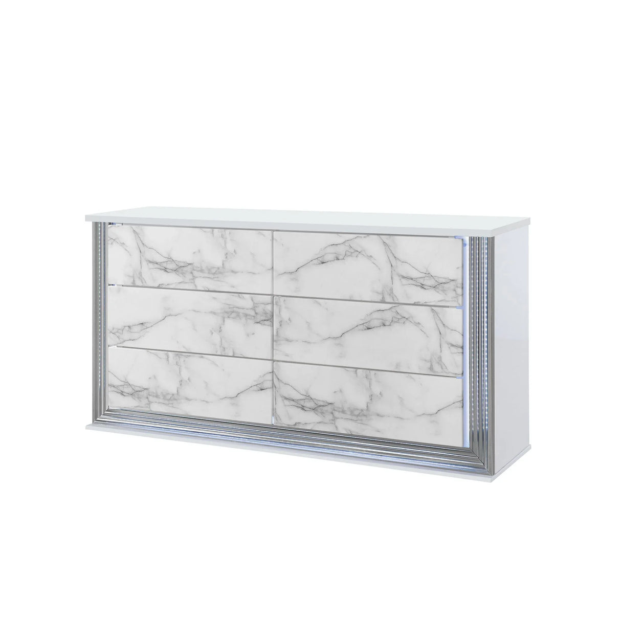 Moon - Dresser With LED Lighting - Marble - Furniture Home Direct