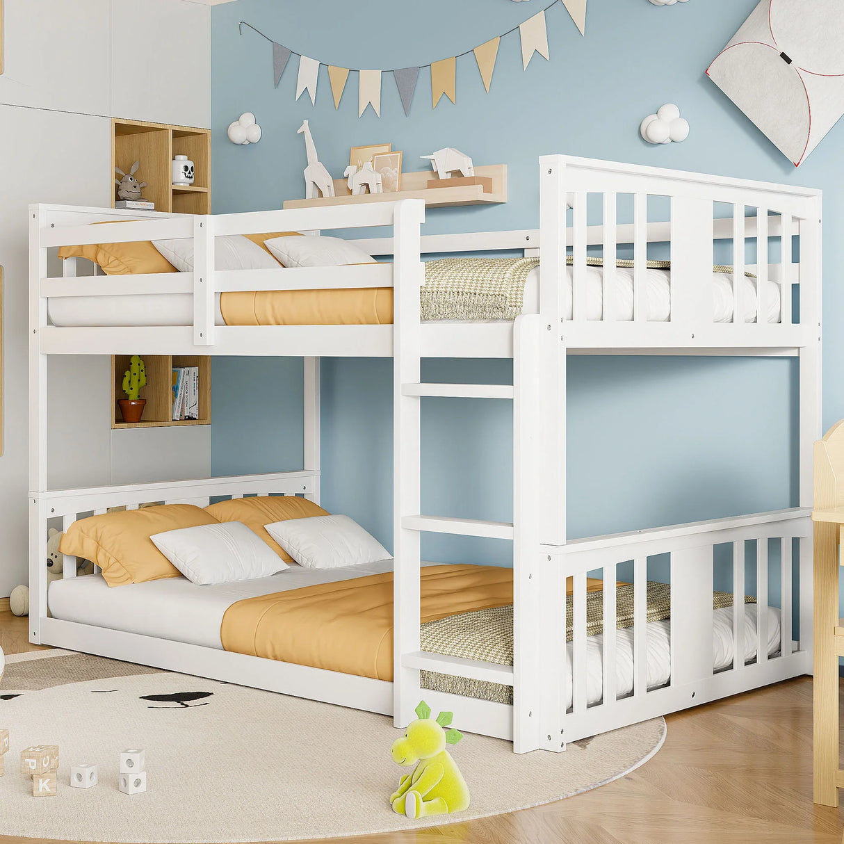 Solid Construction Bunk Bed & Ladder - Furniture Home Direct