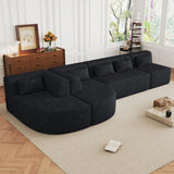 Upholstered Sofa Free Combined Sofa Couch With 2 Chaise Lounge And Five Back Pillows For Living Room - Furniture Home Direct