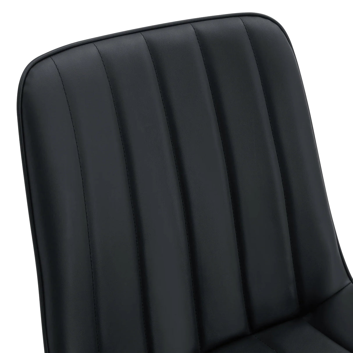 Dining Chairs With PU Leather Upholstery Metal Legs Black - Furniture Home Direct