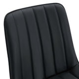 Dining Chairs With PU Leather Upholstery Metal Legs Black - Furniture Home Direct