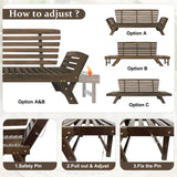 Outdoor Sofa with Adjustable Armrests - Beige - Furniture Home Direct
