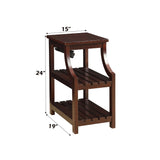 Wasaki - Accent Table With USB - Espresso - Furniture Home Direct