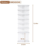 7 Tier Square Rotating Shoe Rack Tower With 360° Spinning Organizer - White - Furniture Home Direct