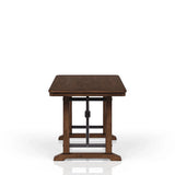 Casual Counter Height Double Pedestal Dining Table - Brown - Furniture Home Direct