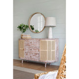 TV Console With Cane Doors - Multicolor - Furniture Home Direct