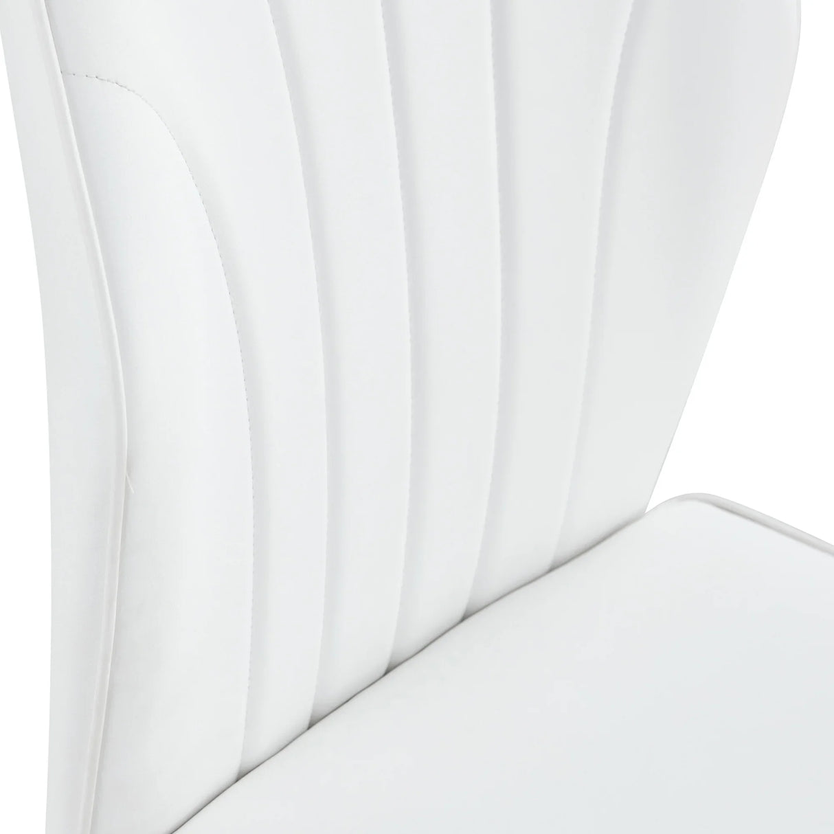 Dining Chairs Set of 4 Modern PU Upholstered Sleek White - Furniture Home Direct