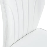 Dining Chairs Set of 4 Modern PU Upholstered Sleek White - Furniture Home Direct