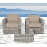Wicker Seating Group Set With Table And Cushions - Furniture Home Direct