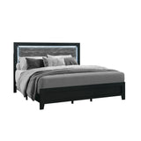 Carlos - Queen Bed With LED - Black - Furniture Home Direct