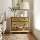 2 Drawer Accent Chest - Natural - Furniture Home Direct