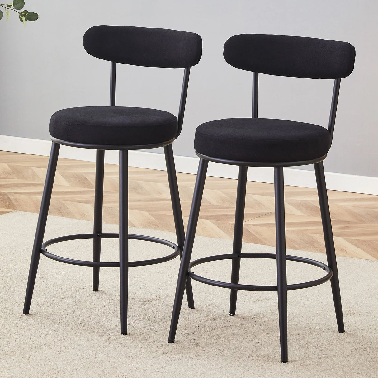 Fashionable Ergonomic High Legged Bar Chairs (Set of 2) - Furniture Home Direct