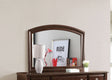 Bedroom Mirror Arched Wood Frame Classic Cappuccino - Furniture Home Direct