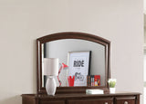 Bedroom Mirror Arched Wood Frame Classic Cappuccino - Furniture Home Direct