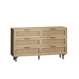 Rattan Storage Cabinet With 6 Drawers For Bedroom And Living Room - Natural - Furniture Home Direct