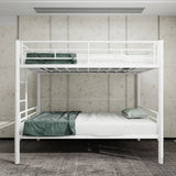 Metal Bunk Bed For Kids, Convertible Bedframe With Ladders & Guardrail - Furniture Home Direct