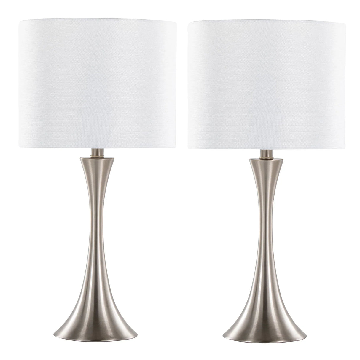 Lenuxe - Contemporary Semi Gloss Table Lamp (Set of 2) - Furniture Home Direct