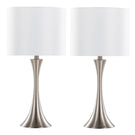 Lenuxe - Contemporary Semi Gloss Table Lamp (Set of 2) - Furniture Home Direct