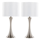 Lenuxe - Contemporary Semi Gloss Table Lamp (Set of 2) - Furniture Home Direct