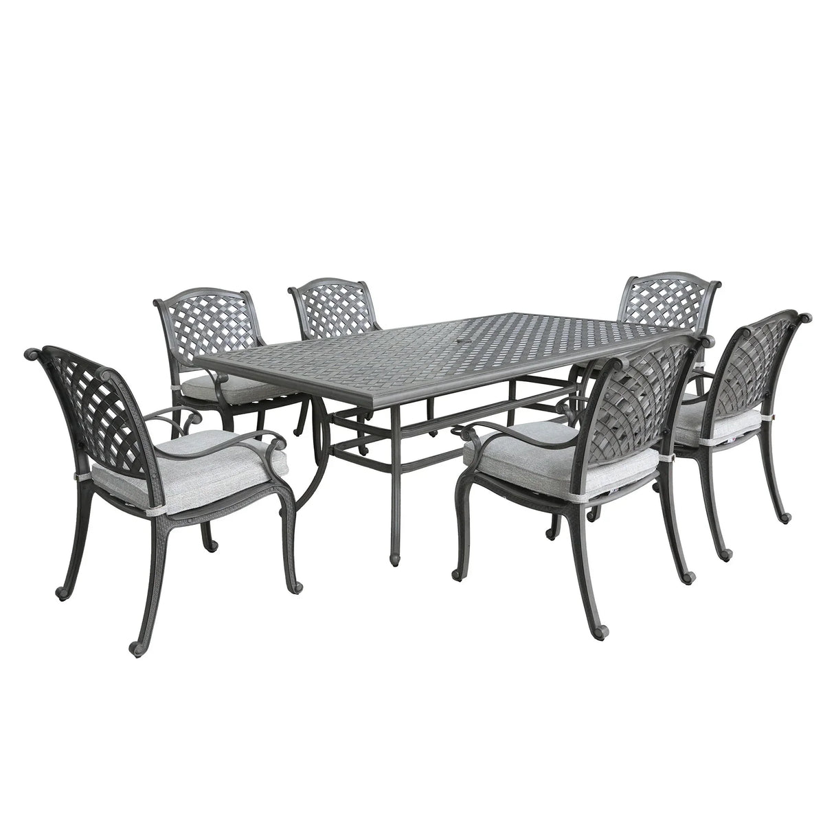 Outdoor Aluminum Dining Set With Cushion - Furniture Home Direct