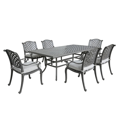Outdoor Aluminum Dining Set With Cushion - Furniture Home Direct