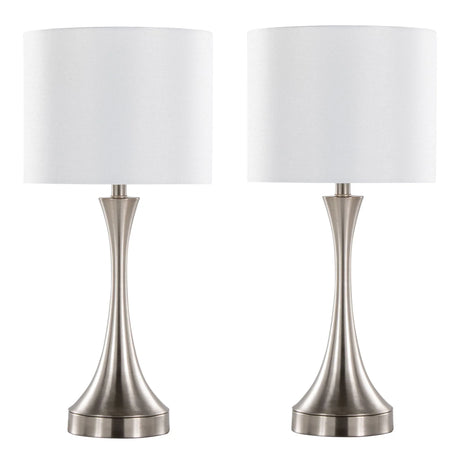 Lenuxe - Contemporary Table Lamp Built In USB Port (Set of 2) - Furniture Home Direct