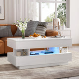 Multi Functional Lift Top Coffee Table With 2 Drawers - Furniture Home Direct
