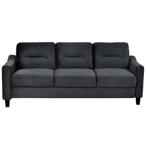 living Room Set With Sofa, Love seat and Accent Chair - Black - Furniture Home Direct
