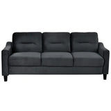 living Room Set With Sofa, Love seat and Accent Chair - Black - Furniture Home Direct