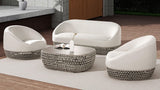 Willow - Oval Woven Patio Coffee Table, Wicker Frame - Furniture Home Direct