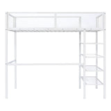Loft Bed With 4 Tier Shelves And Storage - Furniture Home Direct